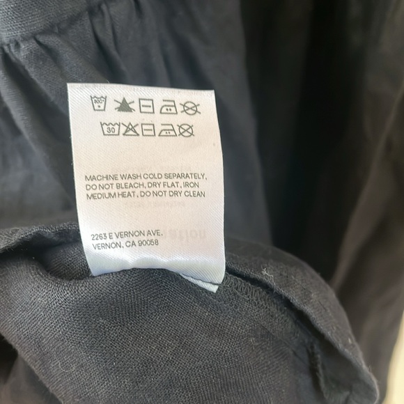 Reformation Odella Linen Dress Black Large - Picture 7 of 9